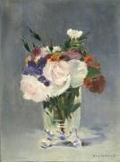 Картина Квіти в кришталевій вазі, Едуард Мане